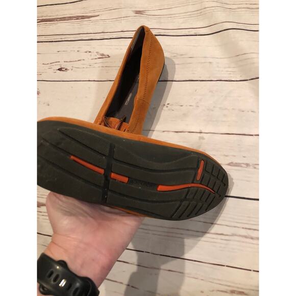 Rockport Cameral Orange Tan Loafers Total Motion Adiprene by Adidas 8.5 - Picture 8 of 10